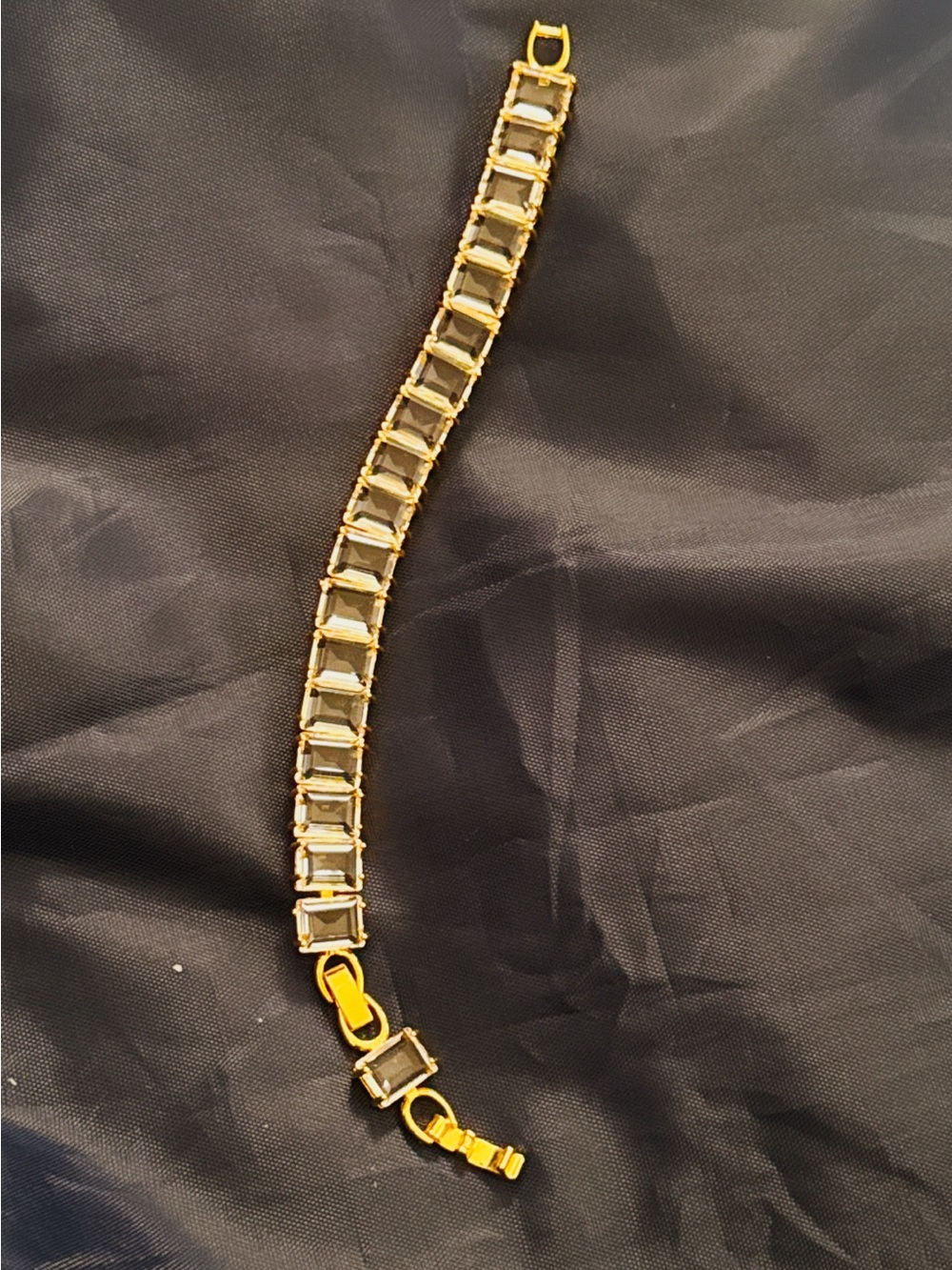 Gold-Tone Clear square Stone Bracelet - Women's Accessories